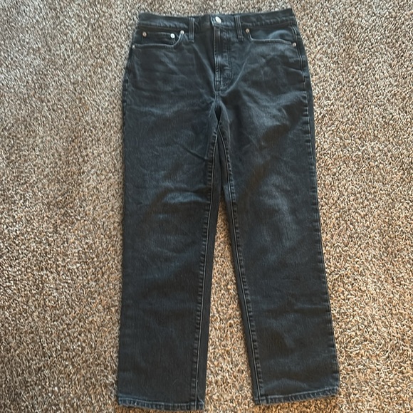 Madewell Dark wash Perfect vintage denim black jeans size 30 ladies straight - Picture 3 of 12